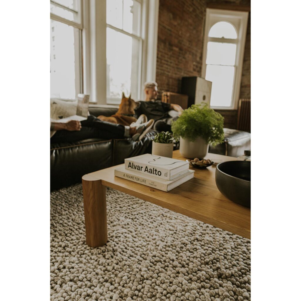 Post Coffee Table White Oak - Image 11