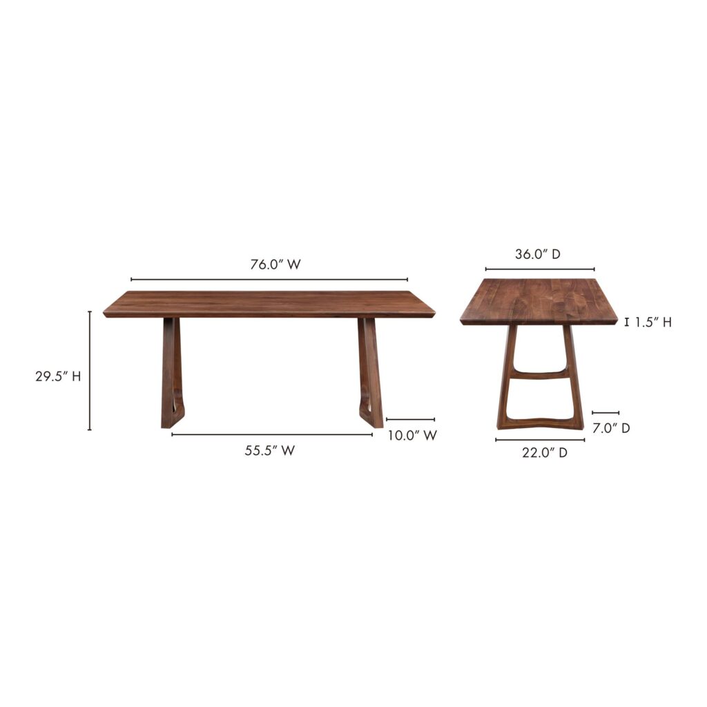 Silas Dining Table Walnut Brown - Image 7