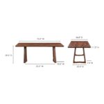 Silas Dining Table Walnut Brown BC-1097-24-0 BC 1097 24 70