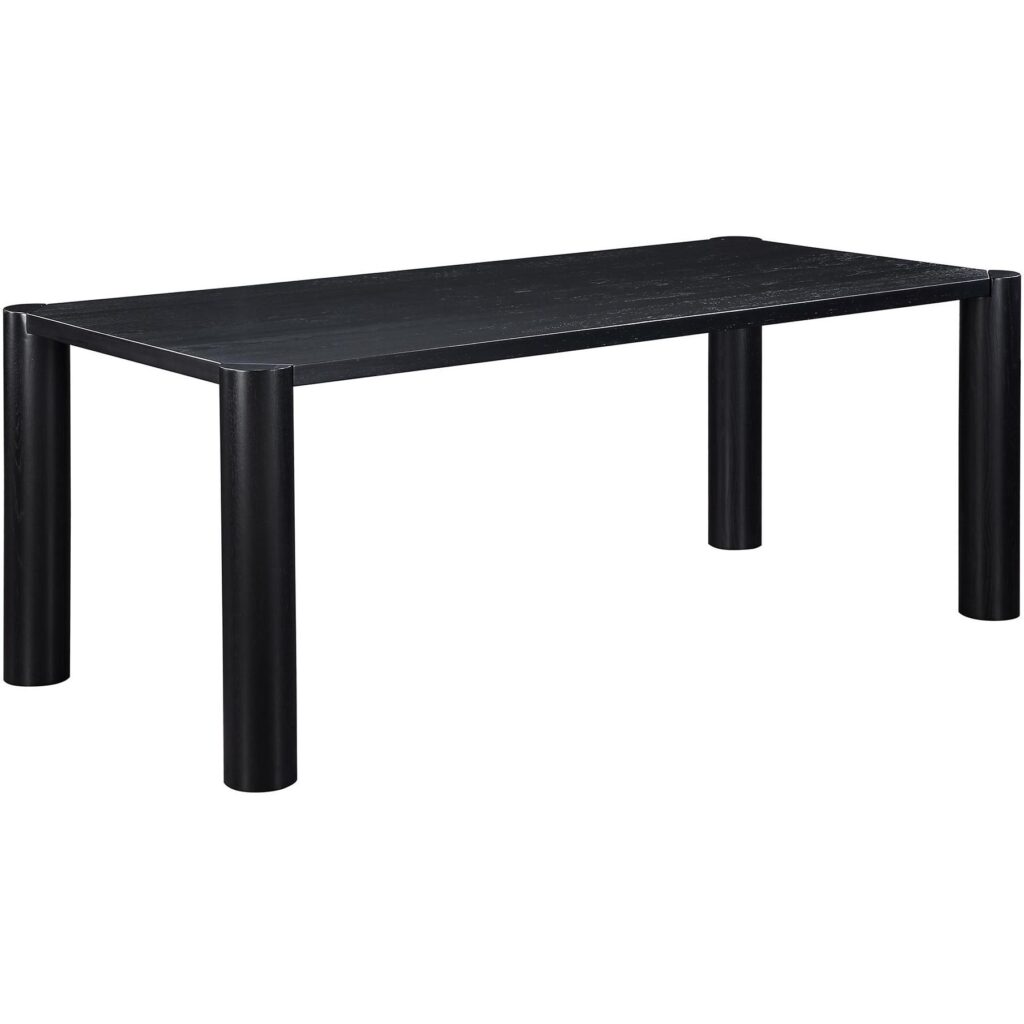 Post Dining Table Oak Black - Image 2