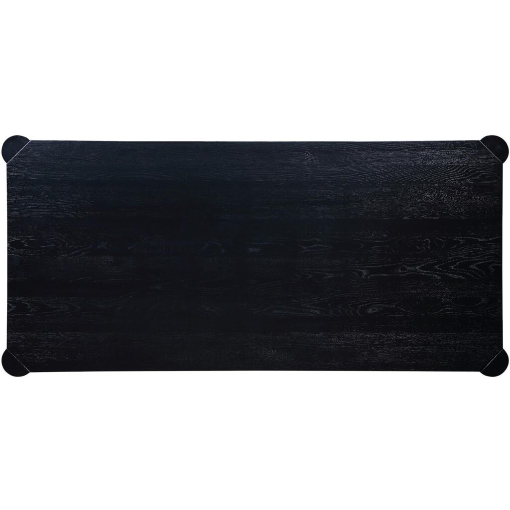 Post Dining Table Oak Black - Image 5