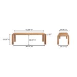Post Large Table Large Natural Oak BC-1112-18-0 BC 1112 18 0 70
