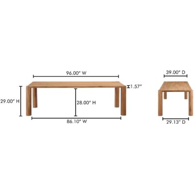 Post Large Table Large Natural Oak BC-1112-18-0 BC 1112 18 0 70