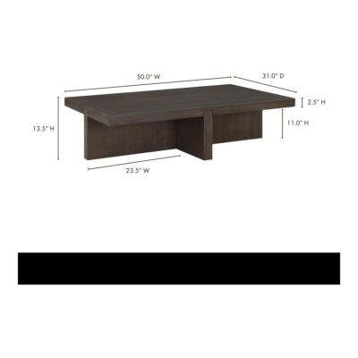 Folke Rectangular Coffee Table Dark Brown 17 Folke Rectangular Coffee Table Dark Brown BC-1116-21 BC 1116 21 70