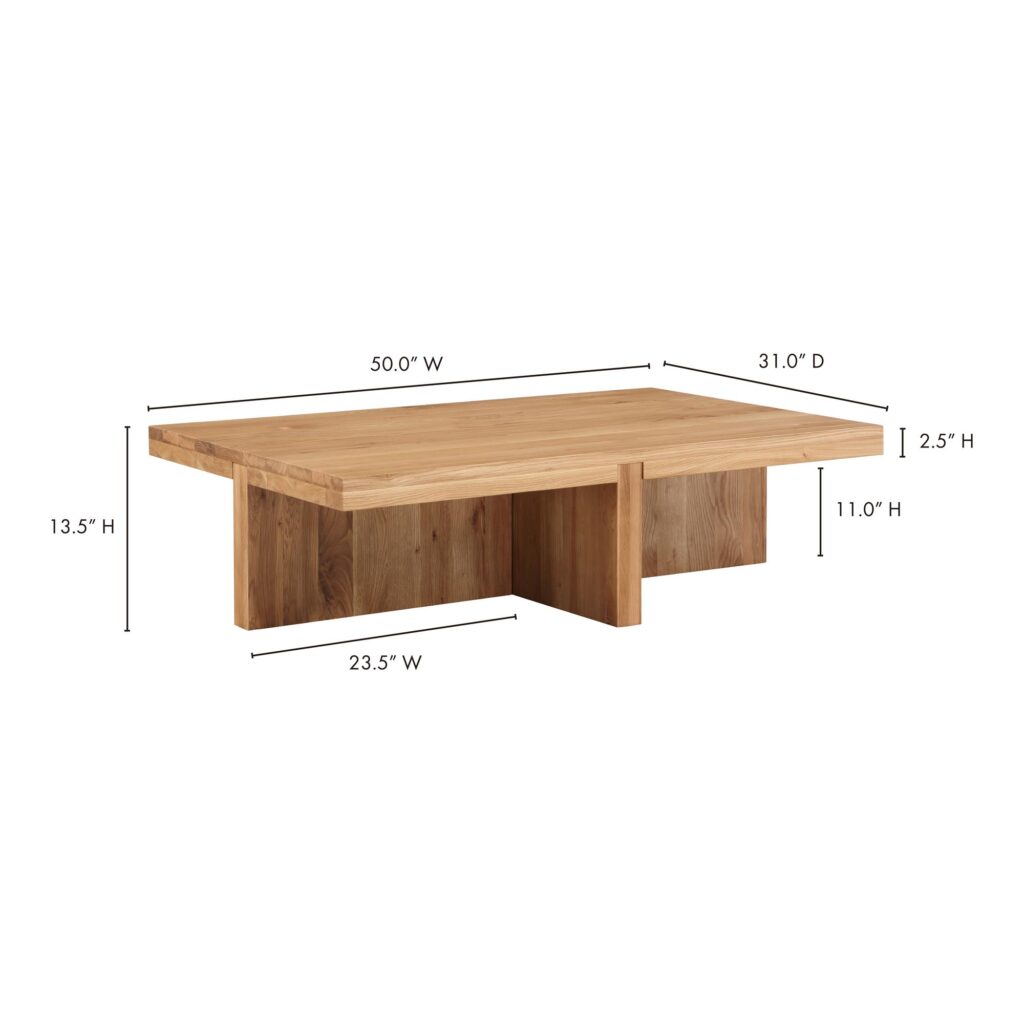Folke Rectangular Coffee Table Natural - Image 9