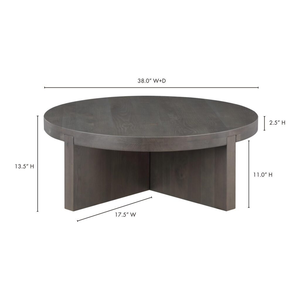Folke Round Coffee Table Dark Brown - Image 9