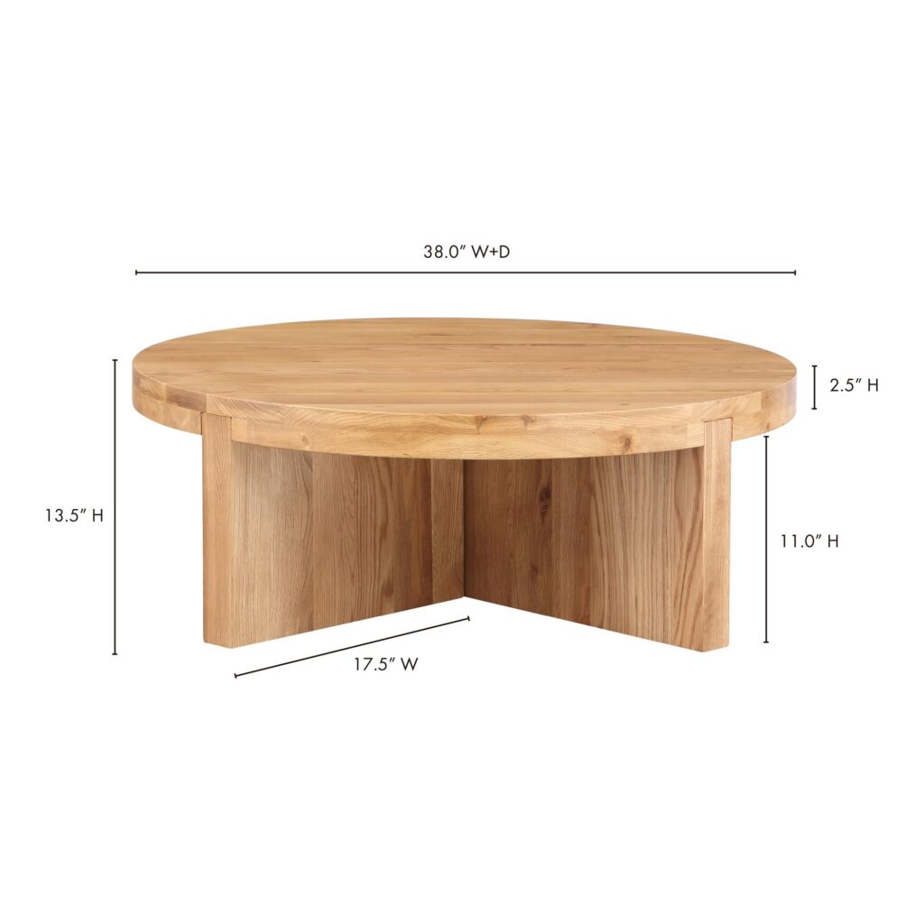 Folke Round Coffee Table Natural - Image 8