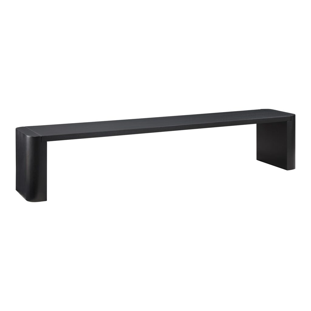 Post Large Dining Bench Black - Image 2