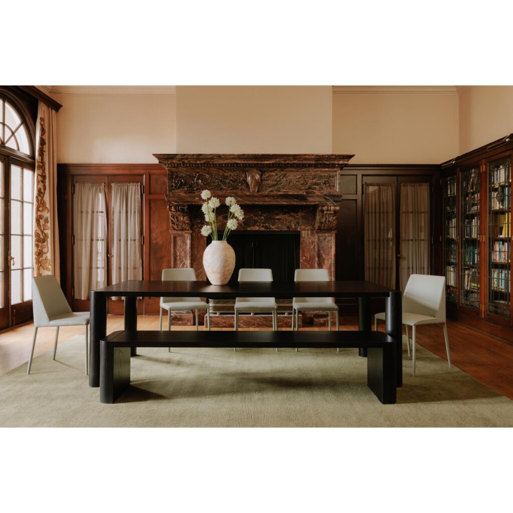 Post Large Dining Bench Black - Image 6