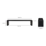 Post Large Dining Bench Black BC-1121-02-0 BC 1121 02 70