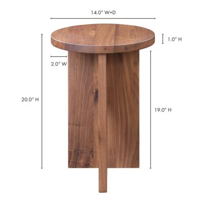 Grace Accent Table Walnut Brown 17 Grace Accent Table Walnut Brown BC-1122-03 BC 1122 03 70