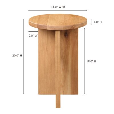Grace Accent Table Natural Oak BC-1122-24 BC 1122 24 70