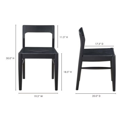 Owing Dining Chair Black - Set of Two BC-1123-02 BC 1123 02 70