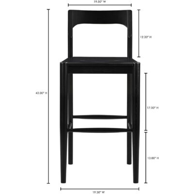 Owing Barstool Black 13 Owing Barstool Black BC-1125-02 BC 1125 02 70