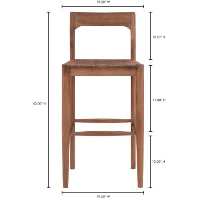 Owing Barstool Walnut Brown 17 Owing Barstool Walnut Brown BC-1125-03 BC 1125 03 70
