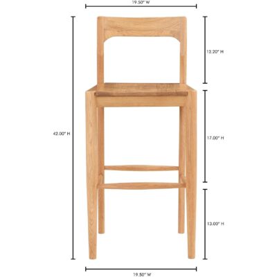 Owing Barstool Natural Oak 17 Owing Barstool Natural Oak BC-1125-24 BC 1125 24 70