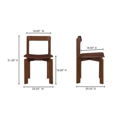 Daifuku Dining Chair Brown – Set Of Two 23 Daifuku Dining Chair Brown – Set Of Two BC-1128-20 BC 1128 20 70