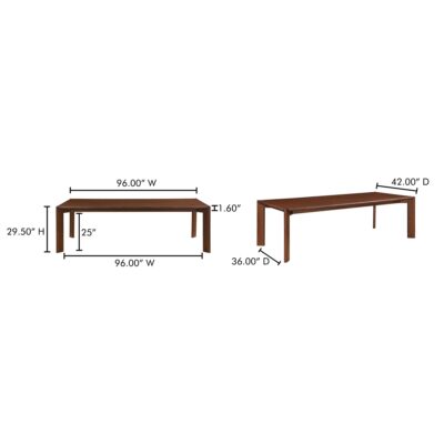 Daifuku Large Dining Table Brown 19 Daifuku Large Dining Table Brown BC-1132-20 BC 1132 20 70