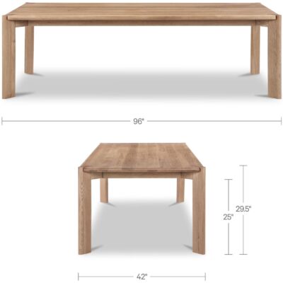 Daifuku Large Dining Table Brushed Natural Oak 3 Daifuku Large Dining Table Brushed Natural Oak BC-1132-24 BC 1132 24 70 dim