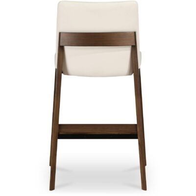 Deco Counter Stool White PVC BC-1137-05 BC 1137 05 Deco back shadsilo