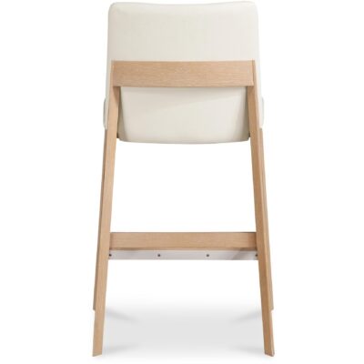 Deco Oak Counter Stool White PVC BC-1138-05 BC 1138 05 Deco back shadsilo
