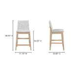 Deco Oak Counter Stool Light Grey BC-1138-29 BC 1138 29 70