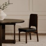 Kerr Dining Chair Walnut Stained Black Vegan Leather - Set Of Two BC-1142-02 BC 1142 02 10