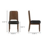 Kerr Dining Chair Walnut Stained Black Vegan Leather - Set Of Two BC-1142-02 BC 1142 02 70