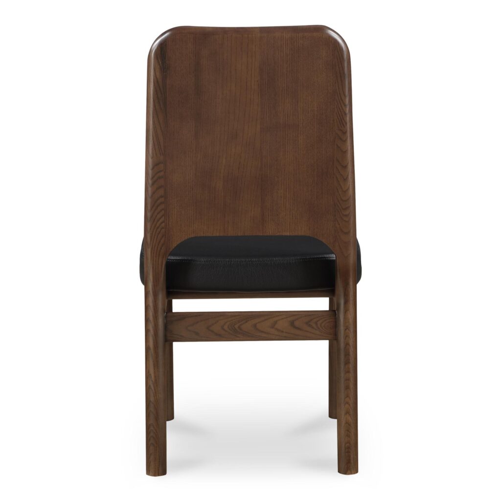Kerr Dining Chair Walnut Stained Black Vegan Leather - Set Of Two - Image 5