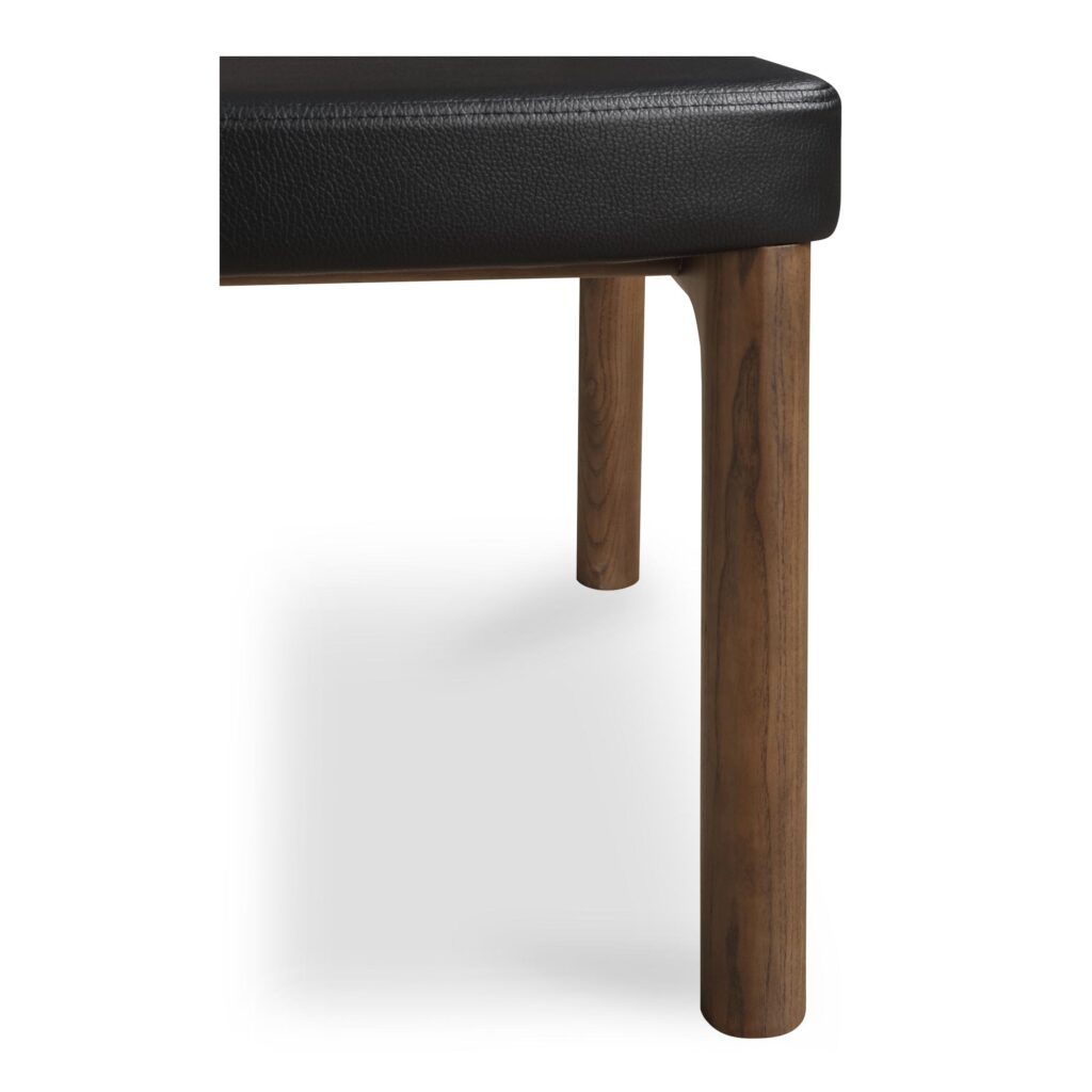 Kerr Dining Chair Walnut Stained Black Vegan Leather - Set Of Two - Image 7