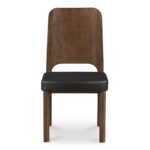 Kerr Dining Chair Walnut Stained Black Vegan Leather - Set Of Two BC-1142-02 BC 1142 02 Kerr front shadsilo