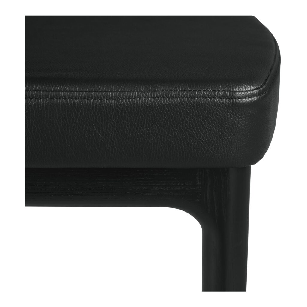 Kerr Dining Chair Vegan Leather Black - Set Of Two - Image 7