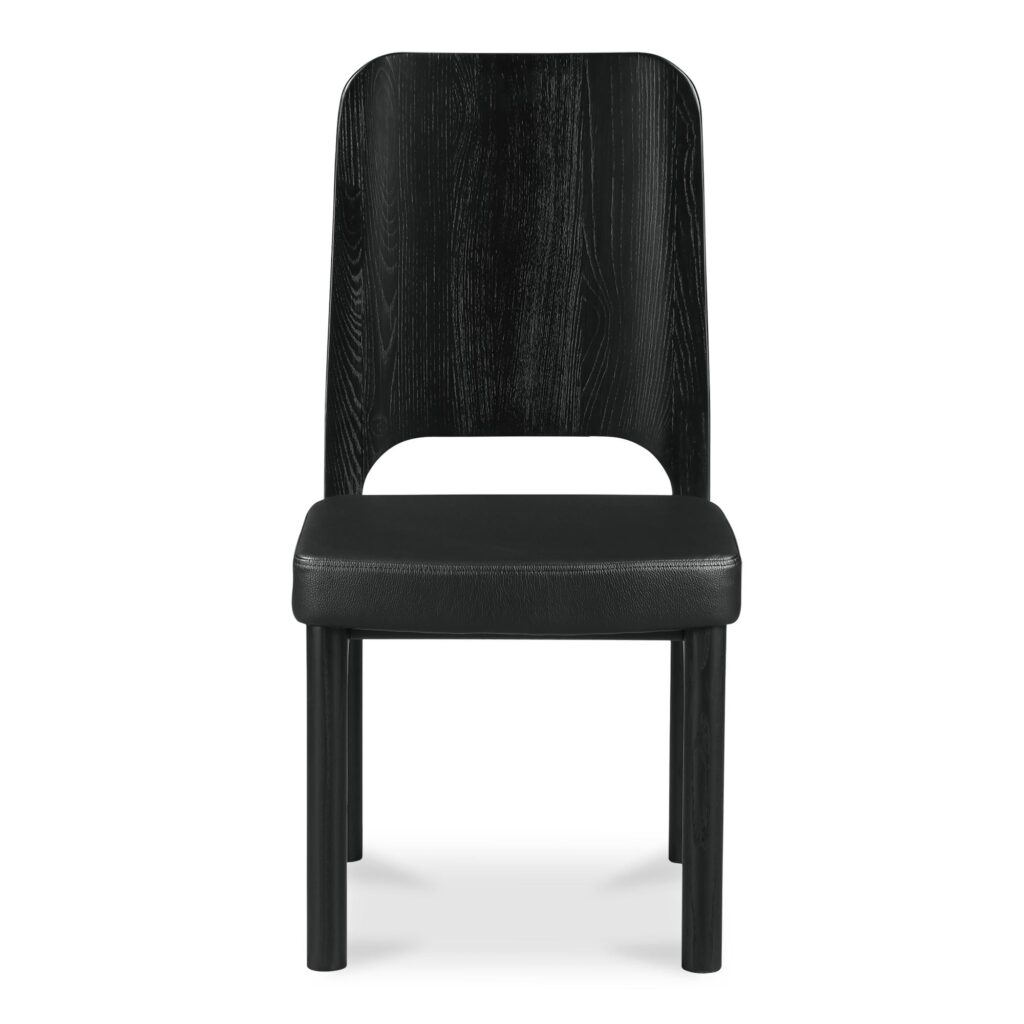 Kerr Dining Chair Vegan Leather Black - Set Of Two - Image 4