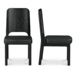 Kerr Dining Chair Vegan Leather Black - Set Of Two BC-1143-02 BC 1143 02 Kerr frontside set shadsilo
