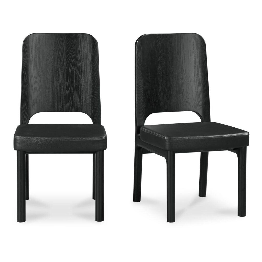 Kerr Dining Chair Vegan Leather Black - Set Of Two