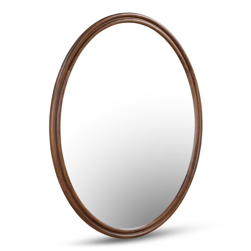 Alcott Oval Mirror Walnut - Image 2