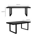 Jedrik Large Outdoor Dining Table Black BQ-1018-02-0 BQ 1018 02 70