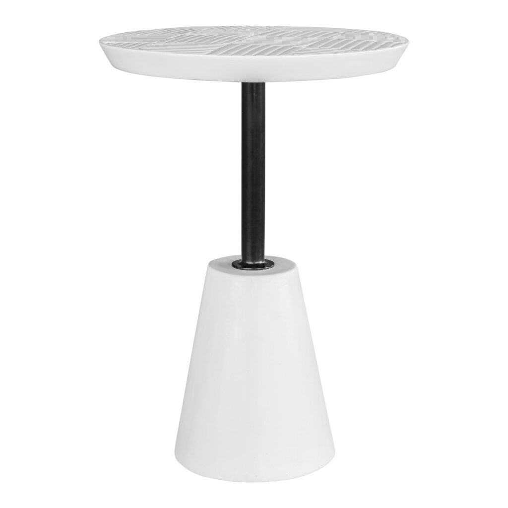 Foundation Outdoor Accent Table White BQ-1046-18 BQ 1046 18