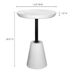 Foundation Outdoor Accent Table White BQ-1046-18 BQ 1046 18 70