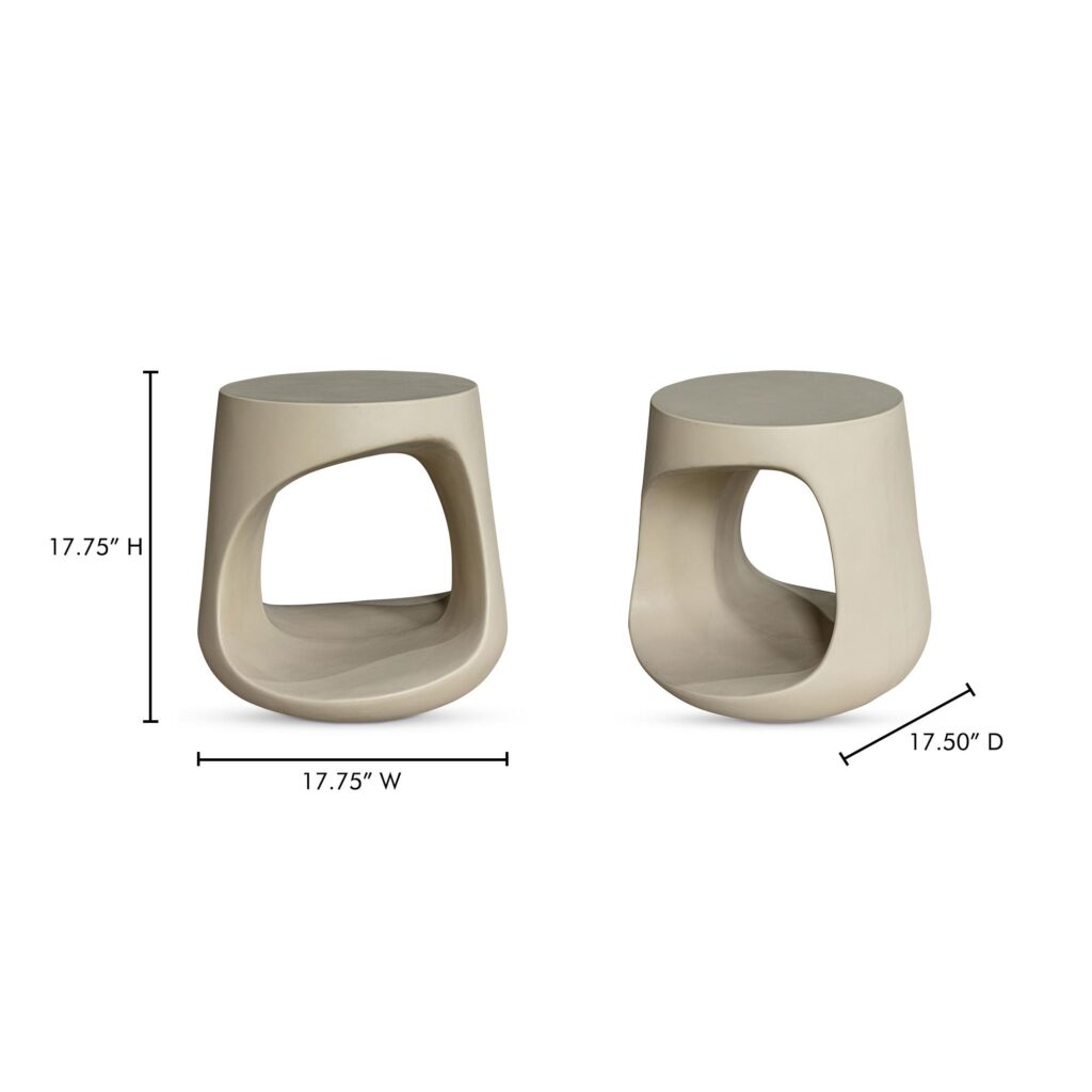 Rothko Outdoor Stool Cream - Image 6
