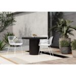 Cassius Outdoor Dining Table Black BQ-1057-02-0 BQ 1057 02 50