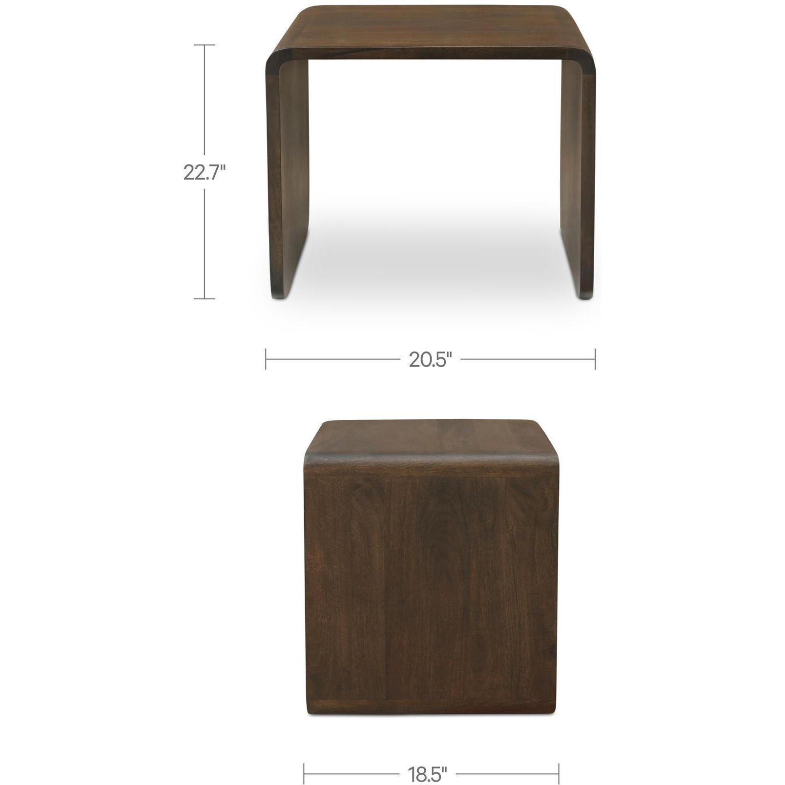 Carrie Side Table Dark Brown 3 Carrie Side Table Dark Brown - Image 3
