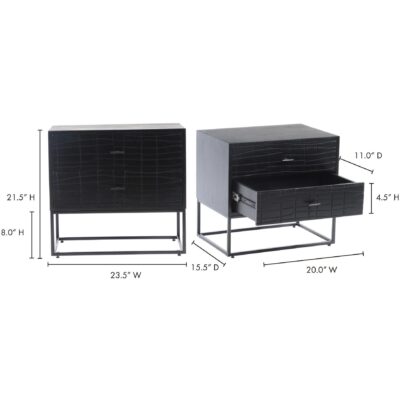 Atelier Nightstand Black 13 Atelier Nightstand Black BZ-1112-02 BZ 1112 02 70