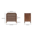 Rye 3 Drawer Nightstand Warm Brown BZ-1143-03 BZ 1143 03 70