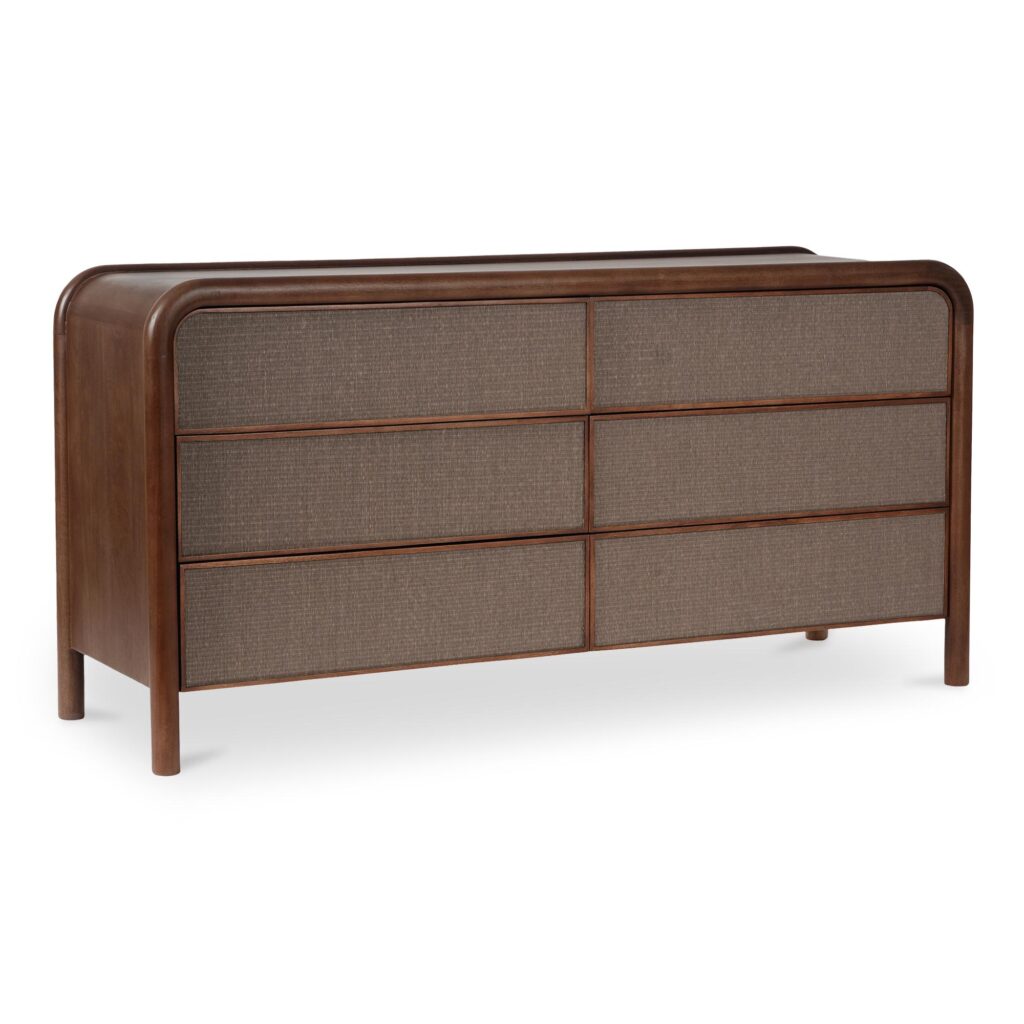 Rye 6 Drawer Dresser Warm Brown - Image 3
