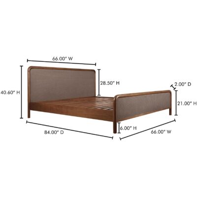 Rye Queen Bed Warm Brown 21 Rye Queen Bed Warm Brown BZ-1145-03-0 BZ 1145 03 0 70