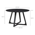 Godenza Dining Table Round Black Ash CB-1003-02-0 CB 1003 02 70