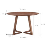 Godenza Dining Table Round Walnut CB-1003-03-0 CB 1003 03 70