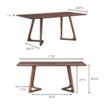 Godenza Dining Table Rectangular Walnut CB-1004-03-0 CB 1004 03 70