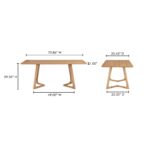 Godenza Rectangular Dining Table Oak CB-1004-24-0 CB 1004 24 0 70
